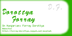dorottya forray business card